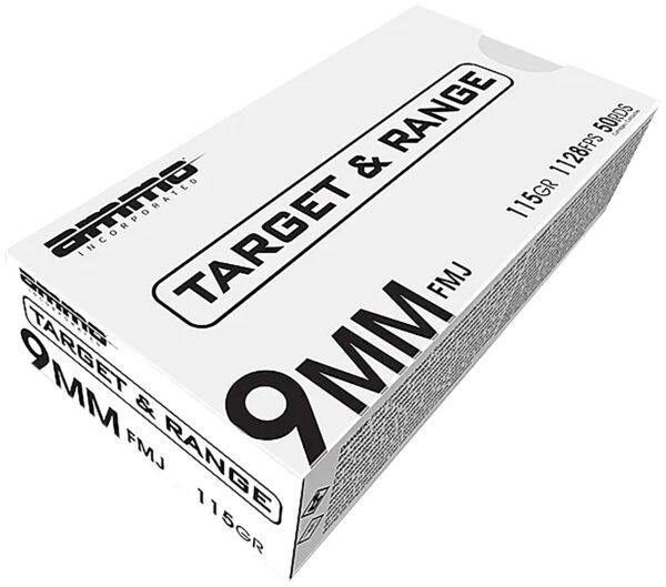 Ammo Inc 9115FMJTR50 Signature 9mm Luger 115gr Full Metal Jacket 50 Per Box/20 Case