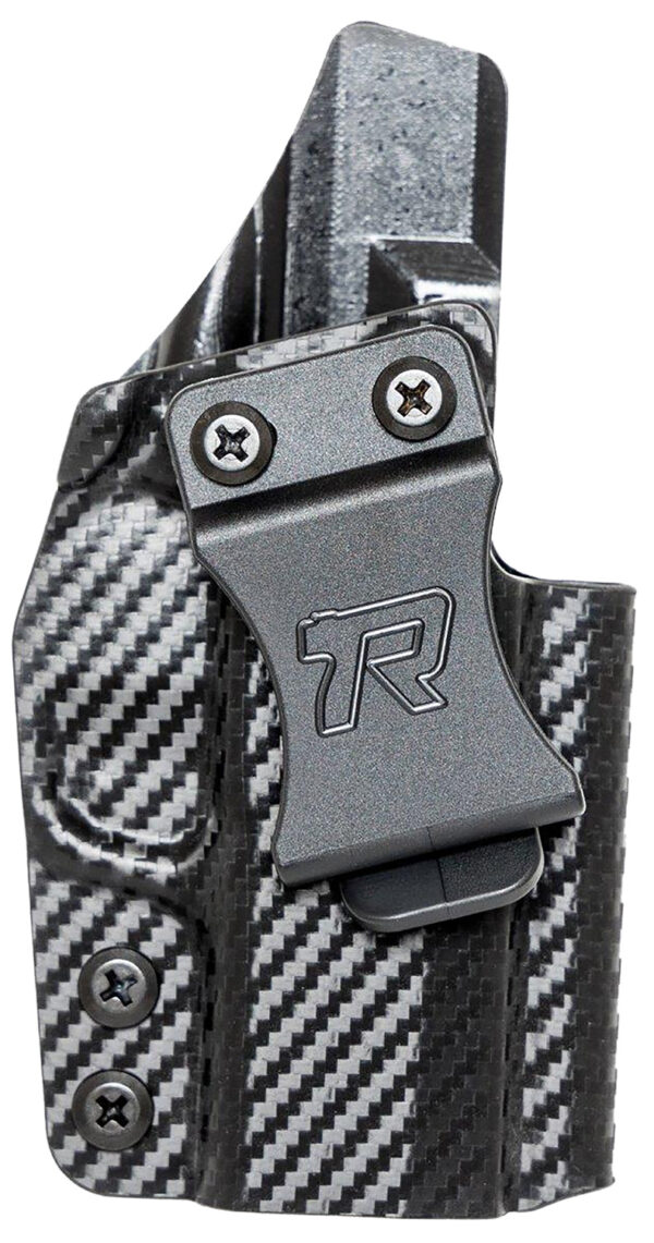 Rounded Gear GLKG43CFRHVAR Kydex IWB Black Kydex Fits Glock 43 Belt Clip Right Hand