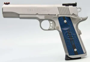 COLT 1911 GOLD CUP TROPHY 38 SUPER STS BLUE GRIPS 5" 9+1 - additional view