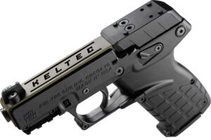 Kel-Tec P17BBLKORGRNS P17 Sports South Exclusive 22 LR 16+1 3.80" Black Steel Barrel, OD Green Optic Ready/Serrated Slide, Black Polymer Frame w/Picatinny Rail, Textured Grip