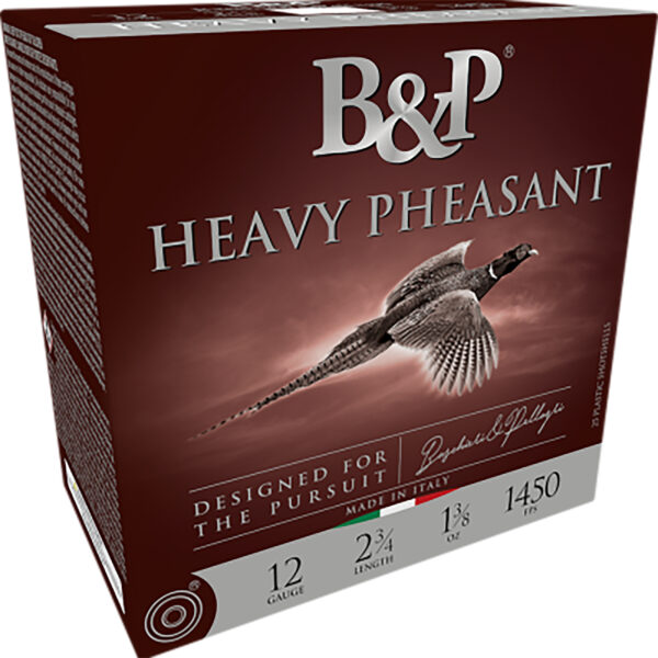 B&P Heavy Pheasant 12 Gauge 2.75-Inch 1-3/8oz #5 Shot Shotshells, 25-Round Box