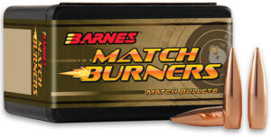 Barnes Match Burners 22 Cal Bullets, 77 gr Boat Tail