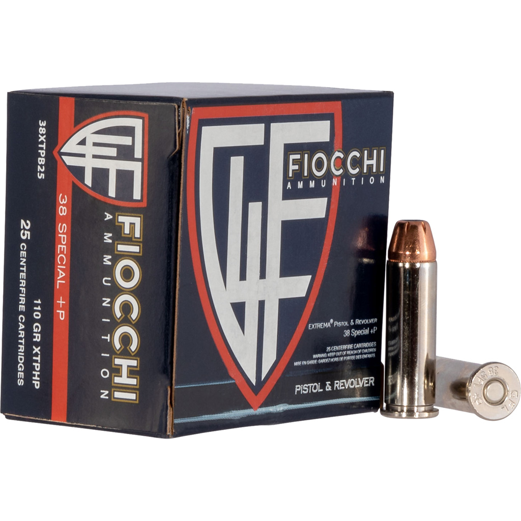 Fiocchi Hyperformance Defense .38 Special +P 110gr XTP Hollow Point, 25-Round Box