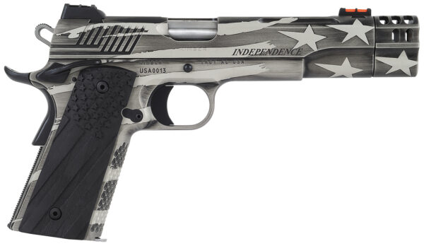 Kimber Mfg.,inc 3700840 Independence 1911 45 ACP 8+1 5" Rear Serrations Stainless Steel Slide Custom Flag Themed Cerakote G-10 Grip