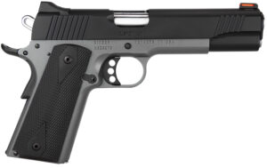Kimber Mfg, Inc 3700693 Custom LW Shadow Ghost 45 ACP 8+1 5" Stainless Match Grade Barrel, KimPro Black Serrated Stainless Steel Slide, KimPro Gray Aluminum Frame w/Beavertail, Black Hogue Rubber Grip