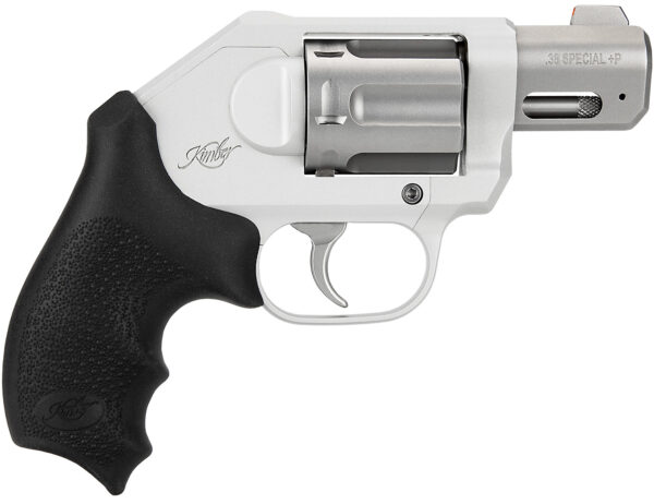 Kimber Mfg, Inc 3400034 K6XS Small 38 Special +P 6 Shot 2" Glass Bead Stainless Steel Barrel, Silver KimPro II Aluminum Frame, Black Hogue Rubber Grip, Concealed Hammer