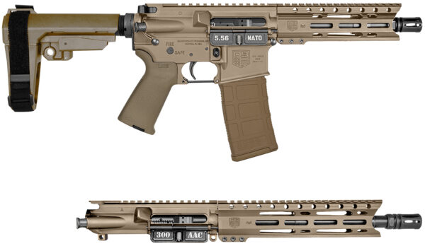 Diamondback DB15 Dual-Caliber Pistol, 5.56/.300 Blackout, FDE, 30-Round