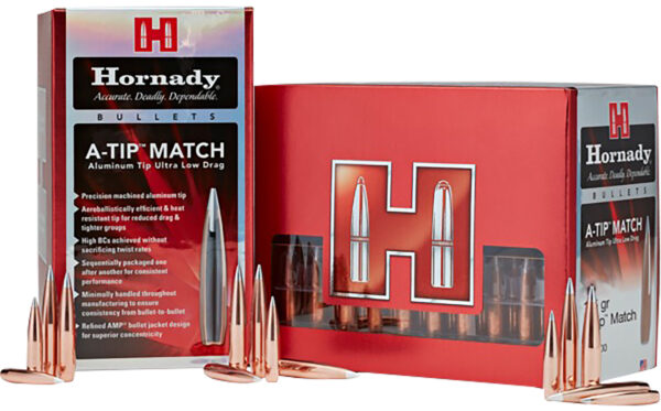 Hornady A-Tip Match Bullets, 25 Cal (.257) 138gr