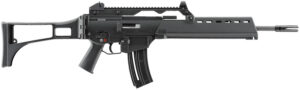 HK 81000995 G36 22 LR 10+1 18.13" Black Barrel w/Flash Suppressor, Black Receiver w/Picatinny Rail, Black Folding Synthetic Stock, Black Polymer Grip