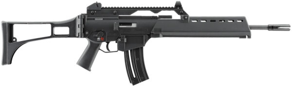HK 81000995 G36 22 LR 10+1 18.13" Black Barrel w/Flash Suppressor, Black Receiver w/Picatinny Rail, Black Folding Synthetic Stock, Black Polymer Grip
