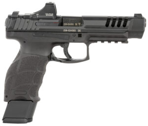 HK 81000877 VP9L SCS 9mm Luger 20+1 5" Black Polygonal Rifled Barrel, Long/Lightening Cuts/Optic Cut SCS Steel Slide, Polymer Frame w/Picatinny Rail, Black Interchangeable Backstrap Grip