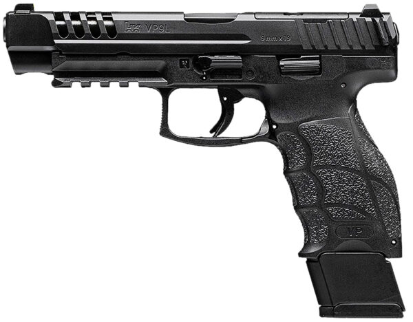 HK VP9L OR Pistol, 9mm Luger, 20+1, 5-Inch Barrel, Black