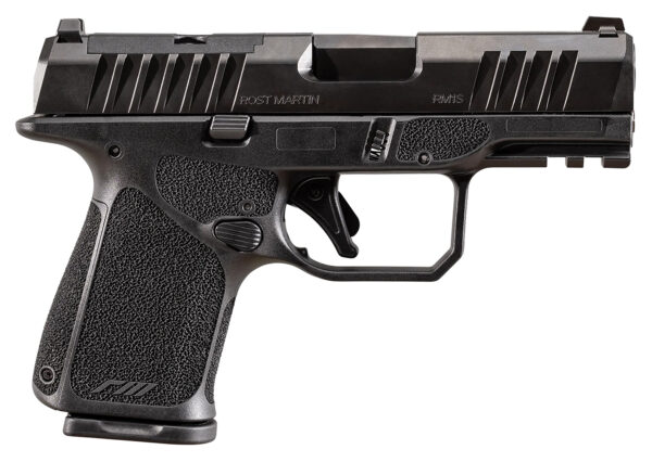 Rost Martin RM1SBLKOSP RM1C Sub-Compact Frame 9mm Luger 15+1 3.60" Black Match Grade Barrel, Black Tenifer Optic Ready/Serrated Steel Slide, Black Polymer Frame w/Picatinny Rail, Textured Grip