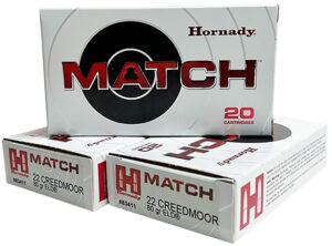 Hornady 83411 Match 22Creedmoor 80gr Extremely Low Drag-Match 20 Per Box/10 Case