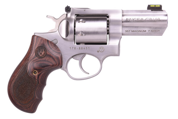 Ruger GP100 Revolver, .357 Magnum, 3-Inch Barrel, Stainless, Unfluted Cylinder, 7-Shot