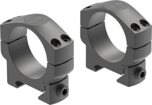 Leupold Mark 4 34mm medium matte aluminum scope rings on Picatinny rail