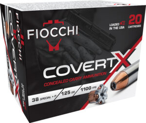 Fiocchi 38CCWA CovertX 38Special +P 125gr Jacketed Hollow Point 20 Per Box/10 Case