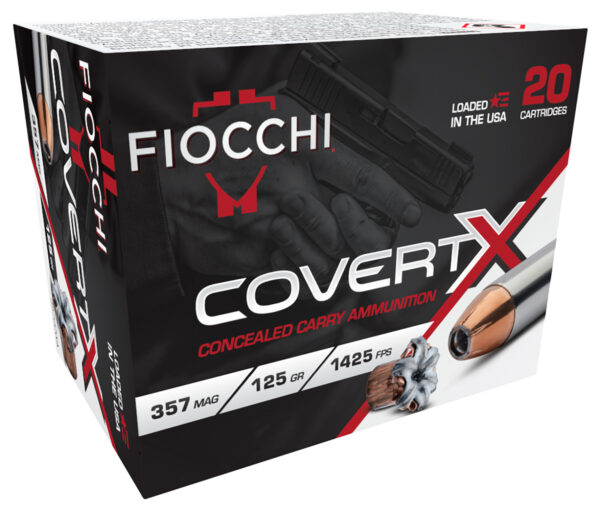 Fiocchi 357CCWA CovertX 357Mag 125gr Jacketed Hollow Point 20 Per Box/10 Case