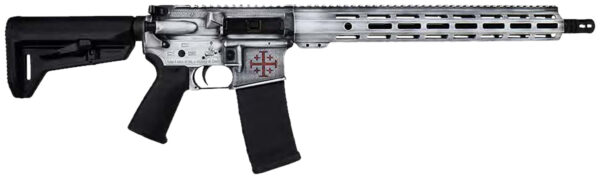 Shark Coast Tactical Templar AR-15 5.56 NATO Rifle, 16-inch, White Distressed, 30-Round