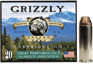 Grizzly Ammo GC45C+P3 45Colt+P 225gr Jacketed Hollow Point 20 Per Box/10 Case