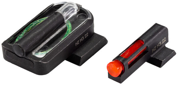 HiViz CKMFD21 FastDot H3 Red/Fiber Optic Green Tritium Black Frame Fits Canik Mete