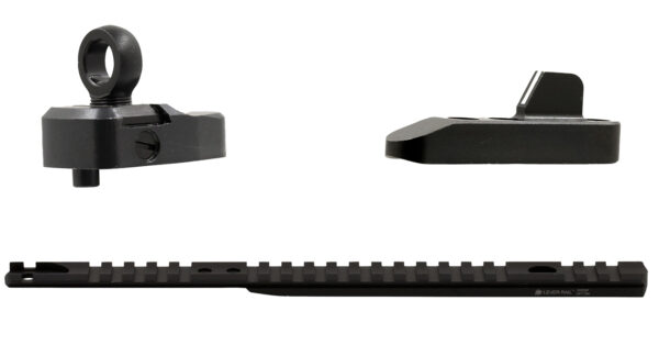 XS Sights Lever Rail Optic Mount & Ghost Ring Sight Set, Black, Fits Marlin 336 Lever Action