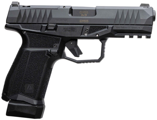 AREX 815537024074 Delta M Gen2 Compact Frame 9mm Luger 15+1 4" Black Steel Barrel, Black Nitride Steel Optic Cut/Serrated Slide, Black Polymer Frame w/Picatinny Rail, Black Stippled Grip, Ambidextrous