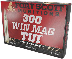 Fort Scott Munitions 300WM-175-SCV2 Tumble Upon Impact (TUI) 300WM 175gr Solid Copper Spun 20 Per Box/10 Case