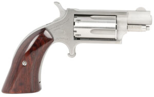 North American Arms Mini Revolver, .22 WMR, 1.13-Inch Barrel, Wood Boot Grip, Exposed Hammer, 5-Shot