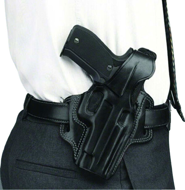 Galco Fletch OWB Belt Slide Holster for Ruger GP100 & S&W L-Frame, Black