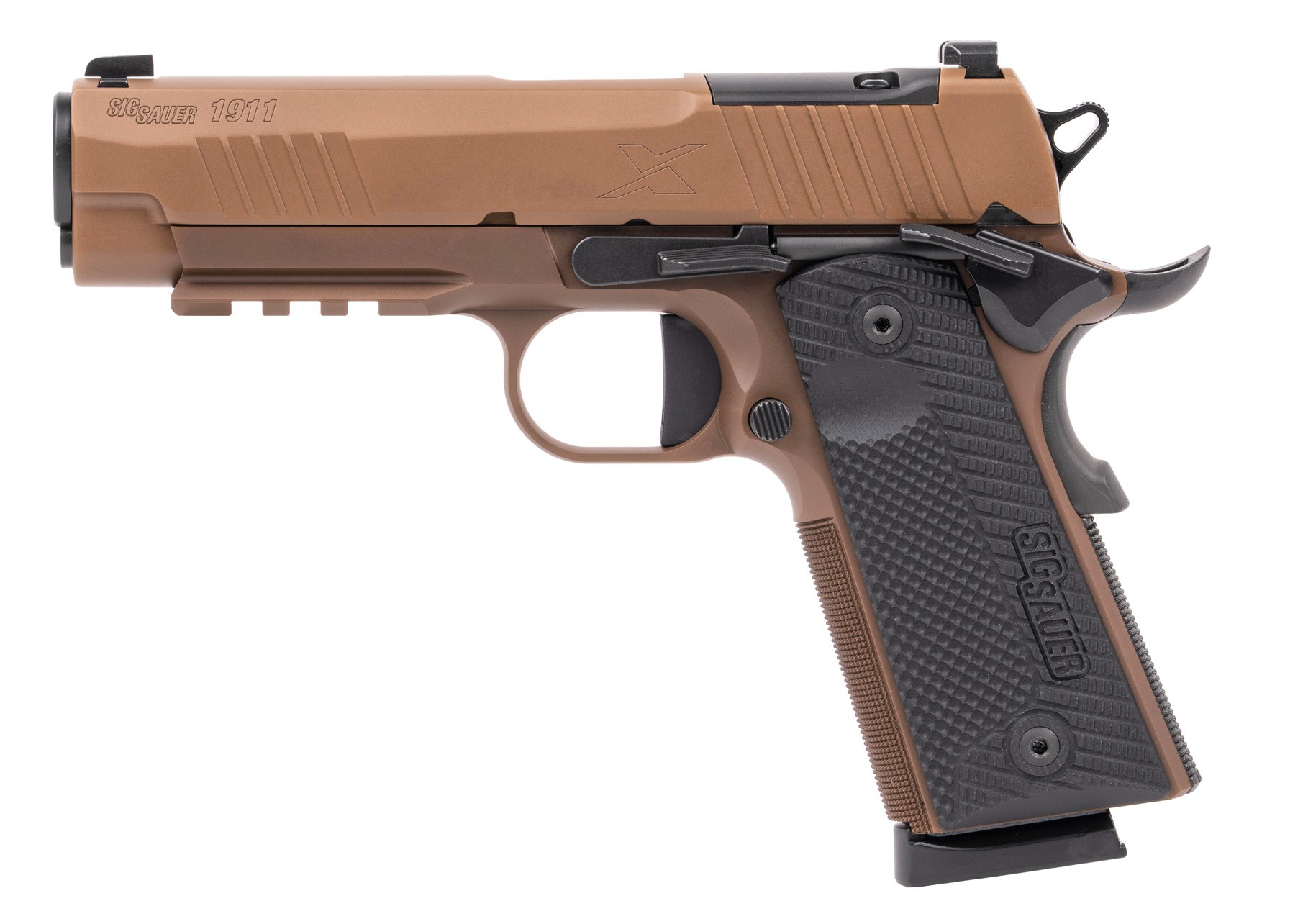 Sig Sauer 1911X Carry Pistol, .45 ACP, 4.25-Inch, Coyote/Black