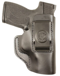 DeSantis Gunhide 031BA5EZ0 Insider IWB Black Leather Belt Clip Fits S&W M&P 45/Shield M2.0 9/40 Right Hand