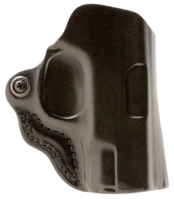DeSantis Gunhide 019BA8BZ0 Mini Scabbard OWB Black Leather Compatible w/Glock 43, Belt Slide Mount, Right Hand