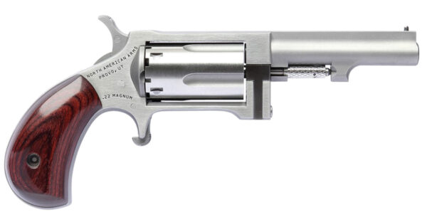 North American Arms Sidewinder Revolver, .22 WMR, 2.5-Inch Barrel, Rosewood Birdshead, 5-Shot