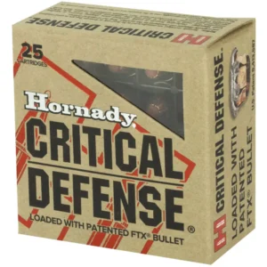HORNADY CRITICAL DEFENSE 9X18MAK 90GR FTX 25RD BX 250RD CASE - additional view