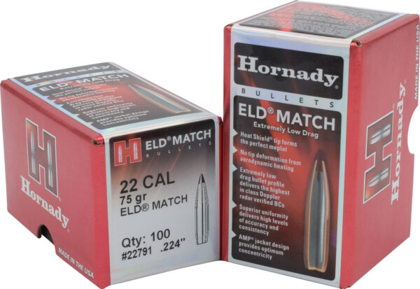 Hornady ELD Match .22 Cal Bullets, 75 gr