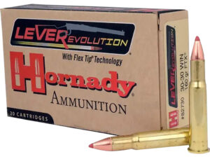 Hornady 82730 LEVERevolution 30-30Win 160gr Flex Tip eXpanding 20 Per Box/10 Case