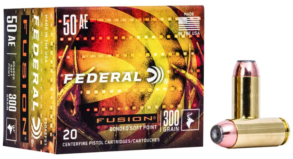 Federal .50 Action Express 300 gr Fusion Soft Point, 20-Round Box