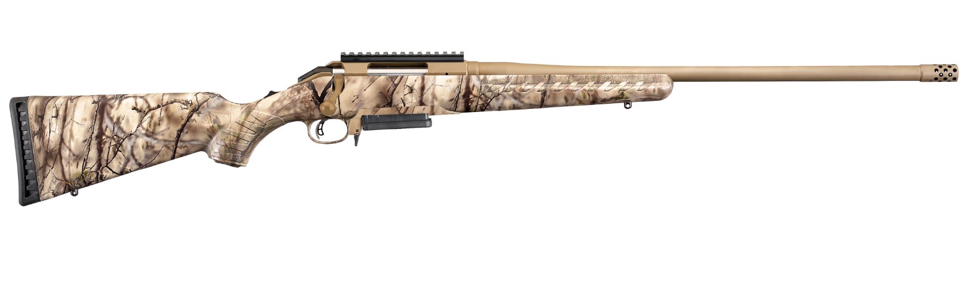 Ruger American Rifle, 6.5 Creedmoor, Go Wild Camo, Threaded Barrel