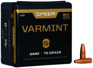 Speer 1205 Varmint 6mm 75gr Jacketed Hollow Point 100 Per Box/5 Case