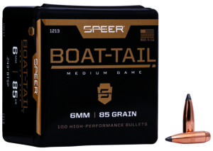 Speer 1213 Boat-Tail 6mm 85gr Jacketed Soft Point Boat Tail 100 Per Box/5 Case