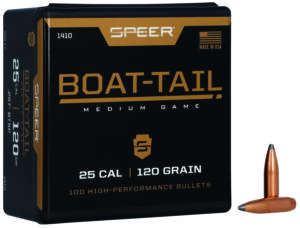Speer 1410 Boat-Tail 25Cal 120gr Jacketed Soft Point Boat Tail 100 Per Box/5 Case