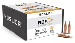 Nosler RDF Match Bullets, 6mm 105gr HPBT, 100/Box
