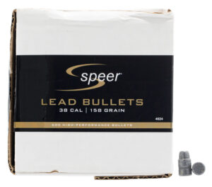 Speer 4624 Handgun 38Cal 158gr Lead Semi Wadcutter 500 Per Box/1 Case