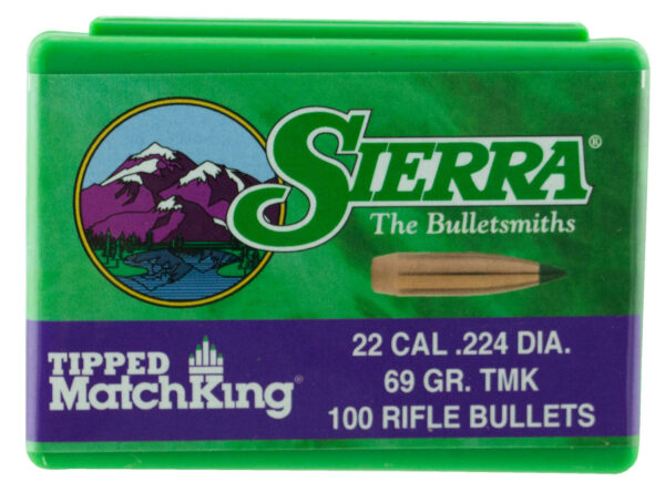 Sierra Tipped MatchKing .22 Cal 69 gr Bullets