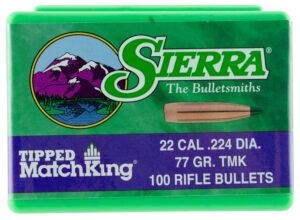 Sierra Tipped MatchKing Bullets, .22 Caliber 77gr