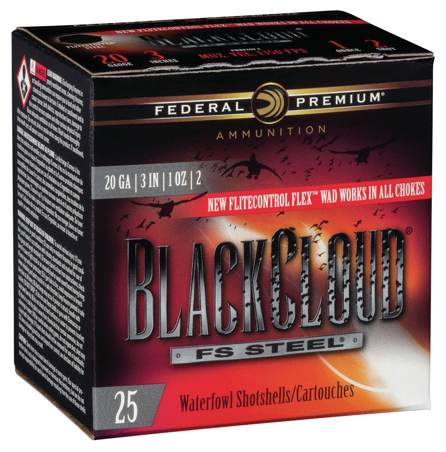 31953.jpg Federal PWBX2092 Black Cloud FS 20Gauge 3" 1oz 2Shot 25 Per Box/10 Case