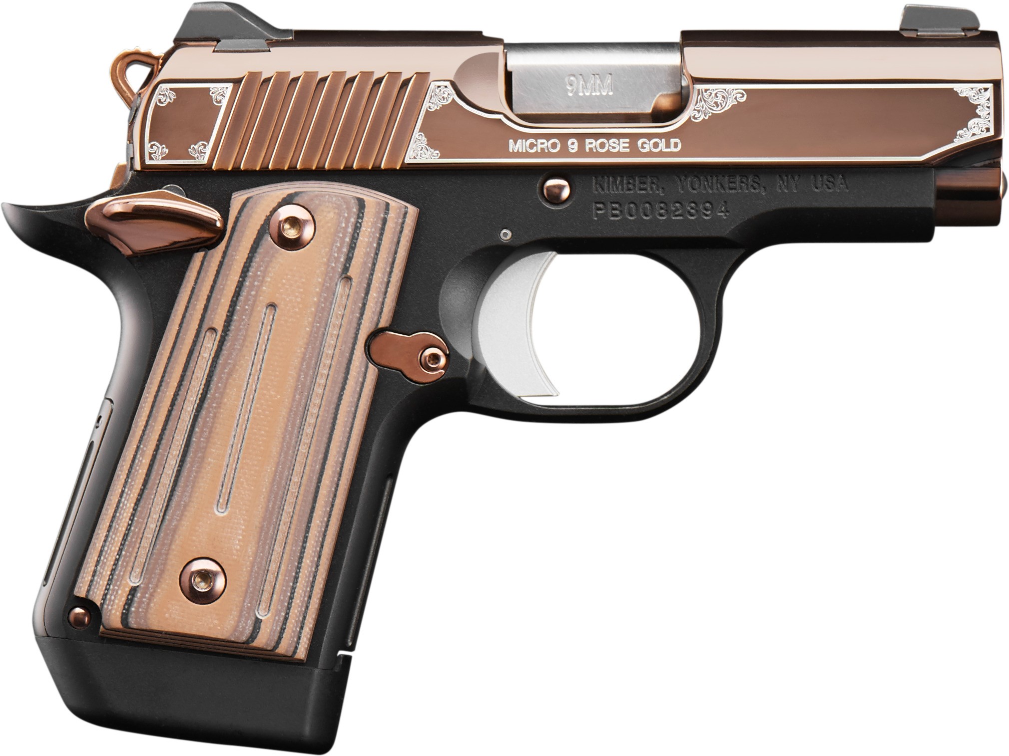 Kimber Micro Pistol, 9mm, 3.15-Inch, Rose Gold, 7-Round