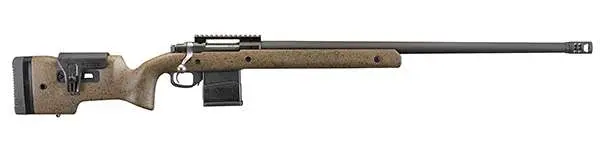 351416 14257073.webp RUGER HAWKEYE LR TRGT 308WIN BOLT 26" MT BLK THRDE BBL, SPECK BLK/BRN LAM STOCK, 10RD DETACH MAG - additional view