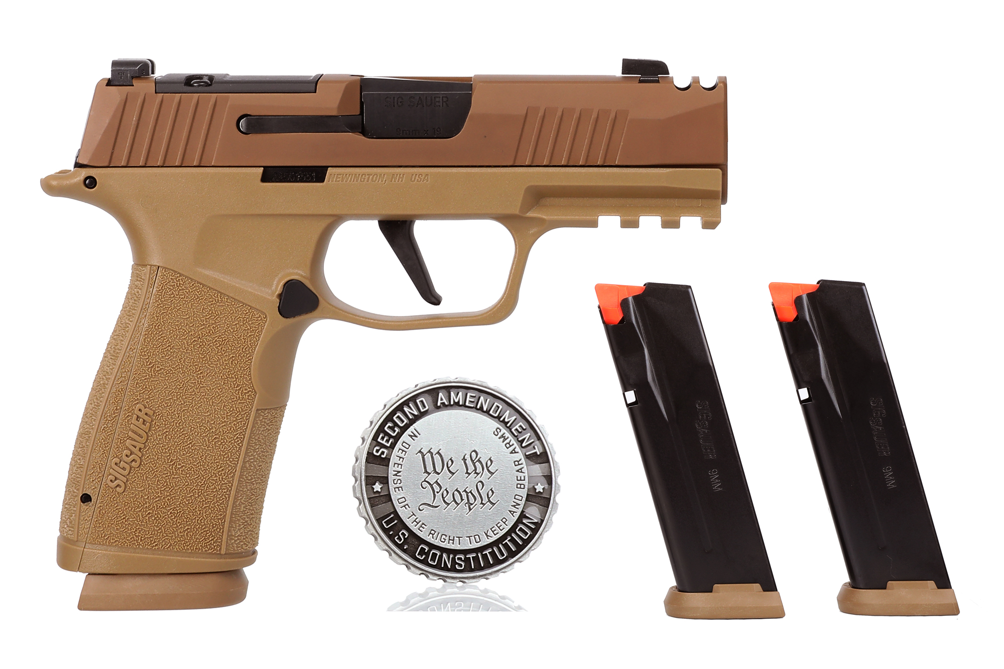 Sig Sauer P365X-Macro Comp 2A Pistol, 9mm, Coyote, 3-Inch